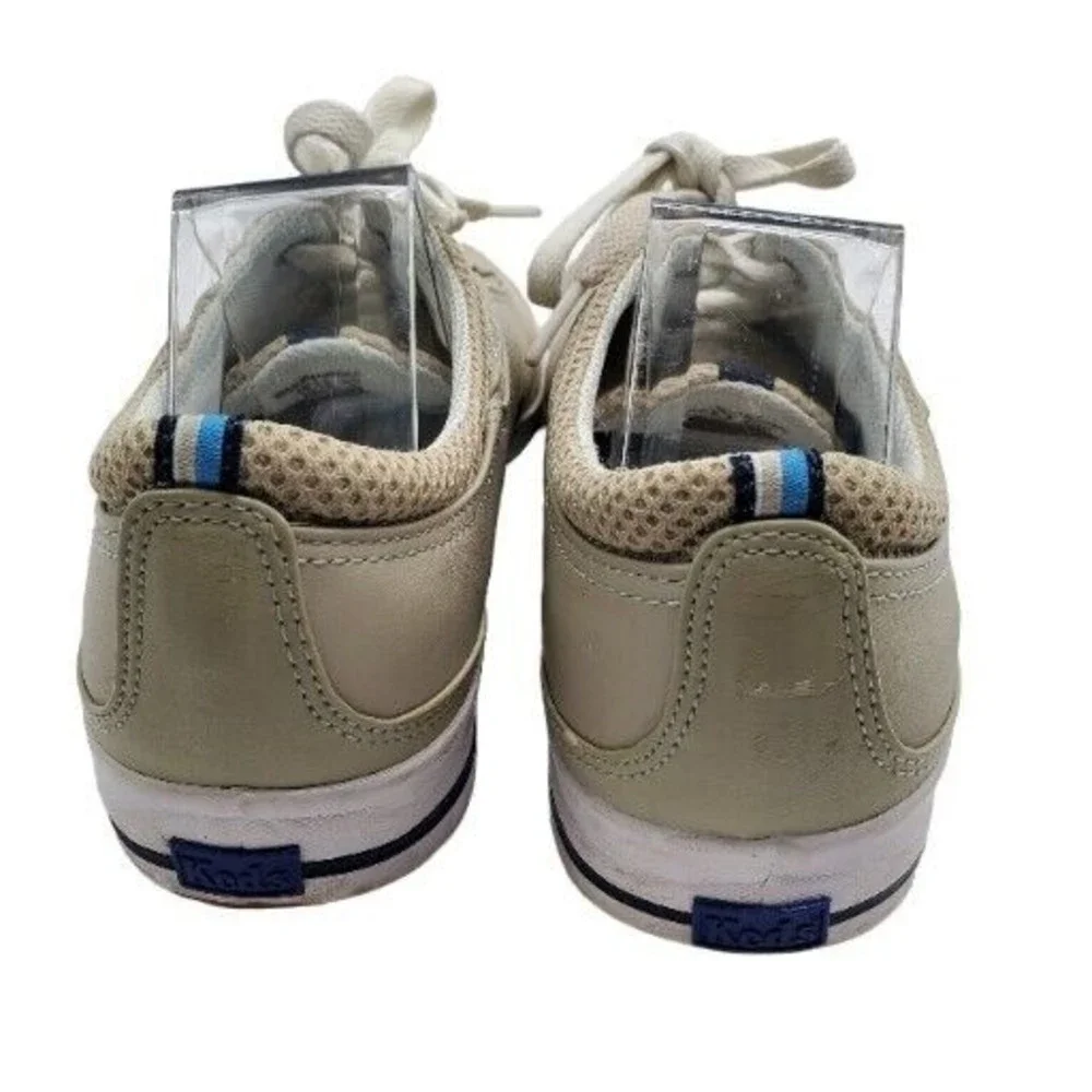 Keds size‎ 9 WH14169M Leather Woman’s Oxford Sneakers Beige Lace Up Vintage